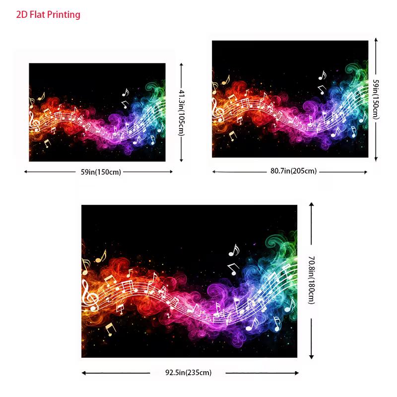 2D Abstract Colorful Music Smoke Backdrop Music Themed Party Photo Booth