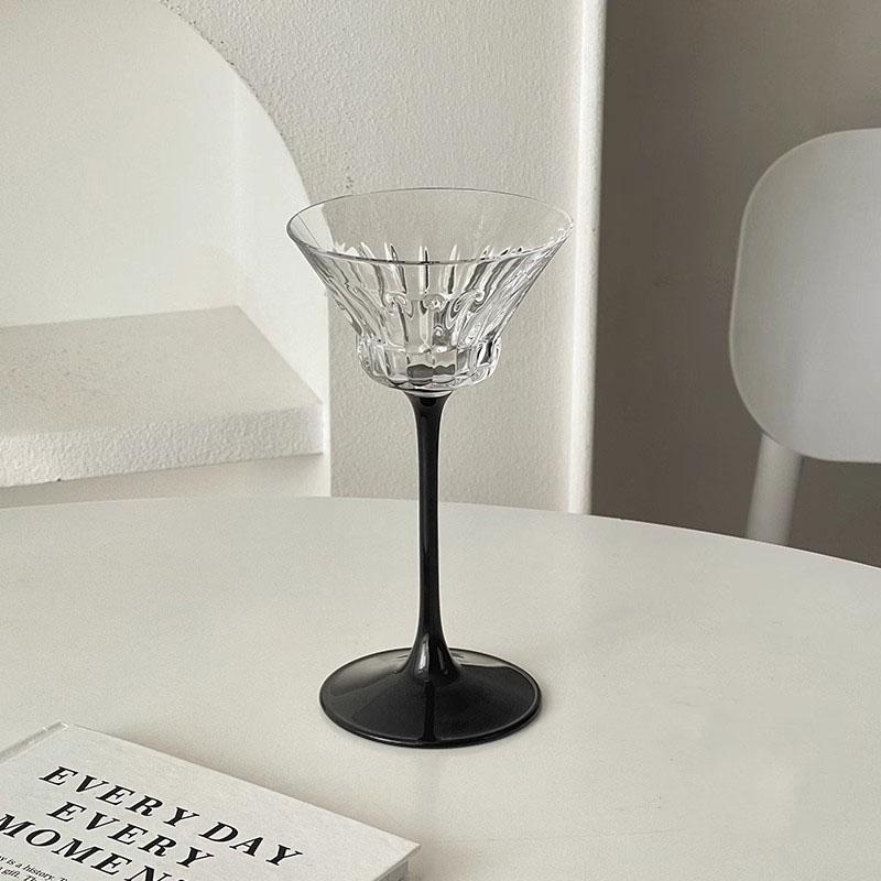 Japanese Style High Aesthetic Frosted Fink Goblet Women New Household 110ml Creative Cocktail Glass 2025 Round Crystal Glass