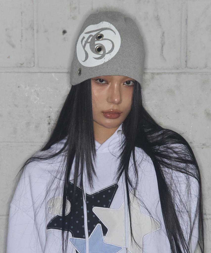 FANCY CLUB Fy Eyelet Beanie (Gray) F25Ze033