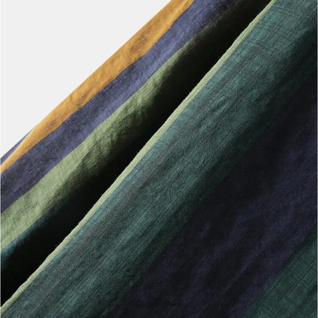 Pánská ležérní košile s barevnými pruhy, dlouhý rukáv s klopou, pouliční košile