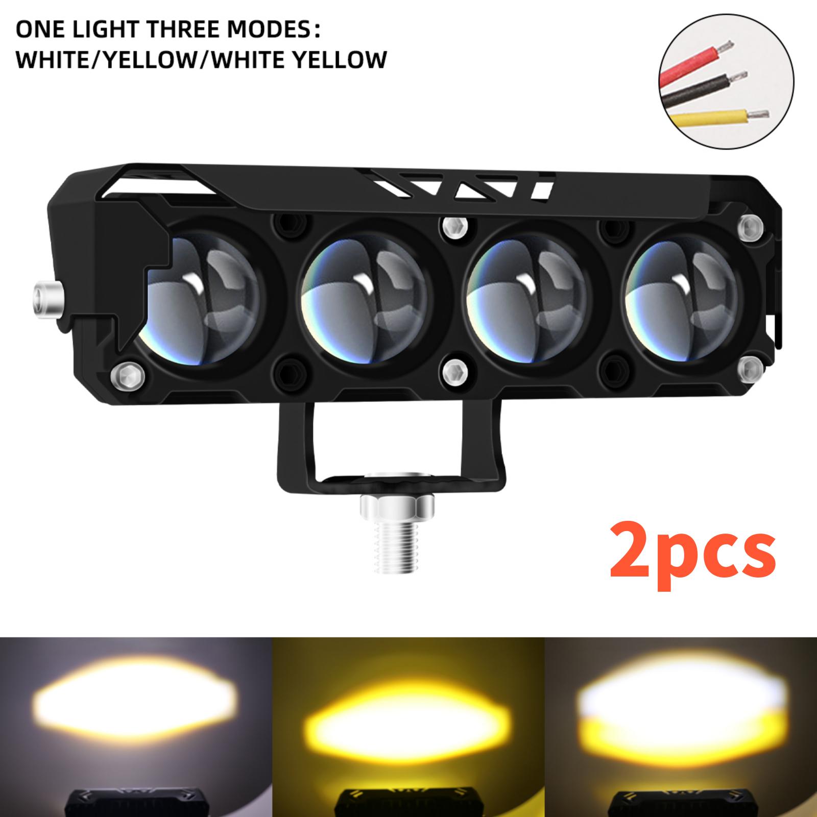 

10-80 В автомобильный светодиодный рабочий свет двухцветный ходовой свет точечный противотуманный свет для джипа грузовика мото трактора внедорожника ATV 4x4 фара дальнего света 2PCS