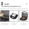 Machine à sandwich électrique 750W 8-en-1 Ménagère Multifonction Gaufrier Transformation de cuisine Machine à petit-déjeuner