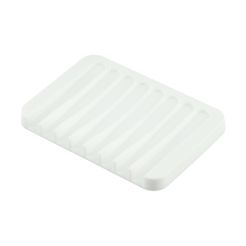 1/2pcs Silicone Self Draining Soap Dishes Kitchen Sink Soap Dish Sponge Tray Soap Holder Countertop Soap Dispenser