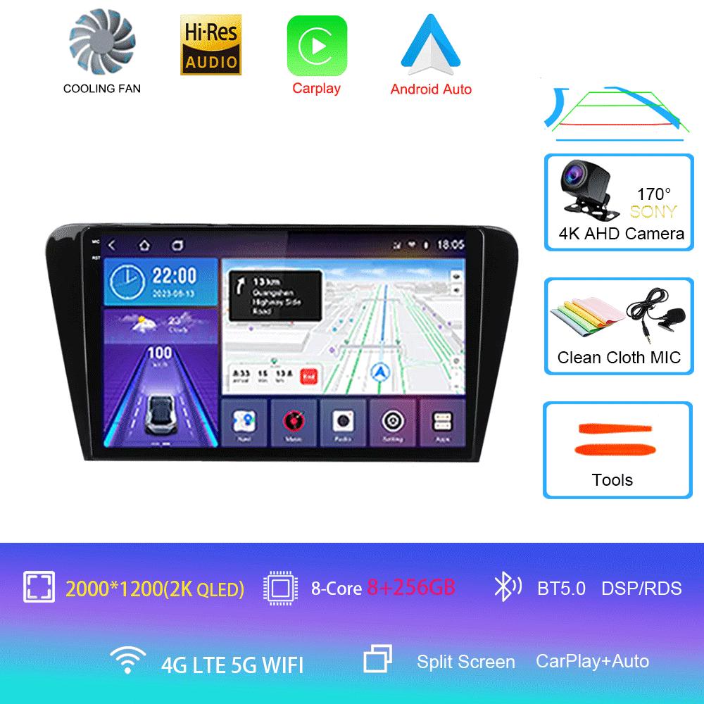 Pentru Volkswagen Skoda Octavia 3 A7 2013-2018 auto radio multimedia player video navigație GPS 4G Carplay 2 DIN Android 14