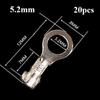 20pcs Silver O Ring Bare Cold-pressed Terminal  Connecting Terminal