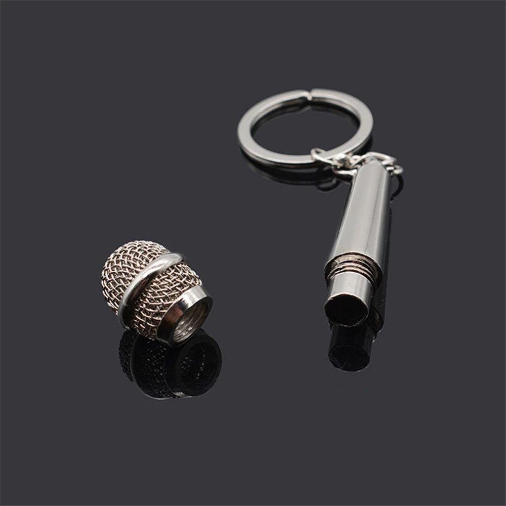 Bag Charm Microphone Pendant Microphone Keychain Simulation Microphone Keyring Microphone Key Ring