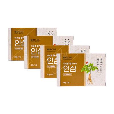 Dongsan C&G Ginseng Soap Face Wash Cosmetics Toilet Bath 4 Pieces