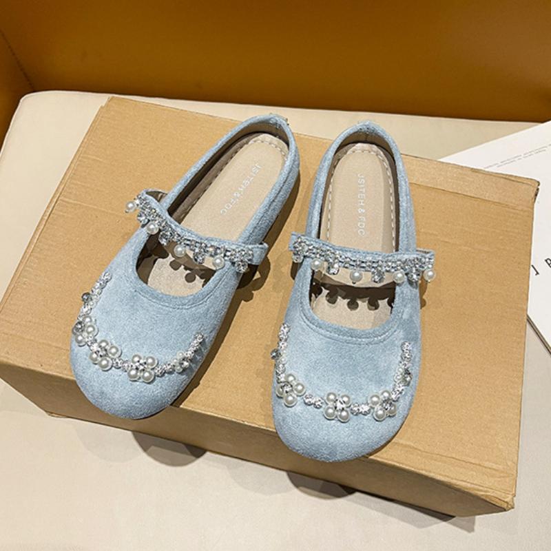 Women Shoes 2025 Summer Fashion Rhinestone Half Drag Shoes Outdoor Vintage Sandals Non Slip Soft Sole Dress Style Mary Jane Shoe