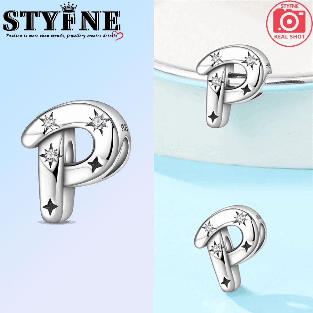Copper Twenty-Six Letters From A-Z Rose Series Charms Beads Pendant For Original Bracelet Woman Girl Jewelry