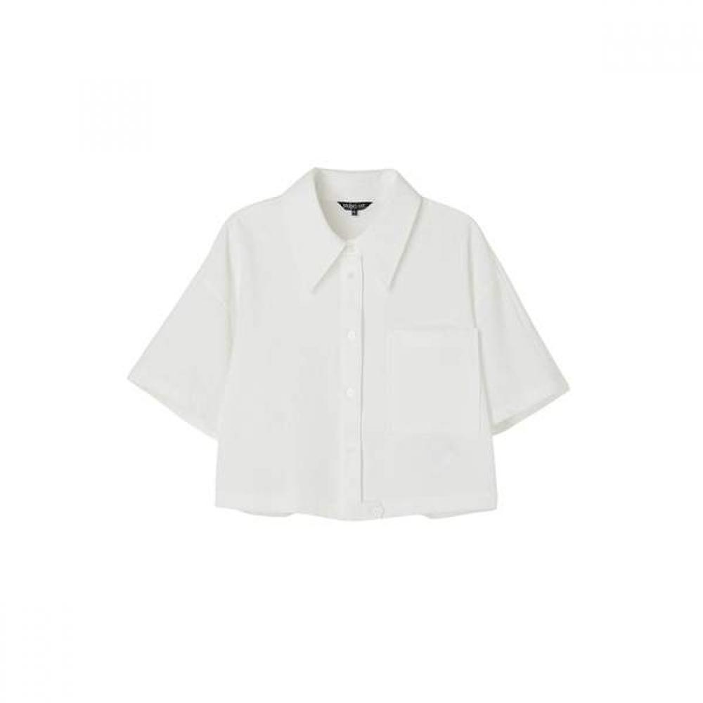 Lap One Pocket Crop Shirt As2wb466 SB (sky blue)/FF