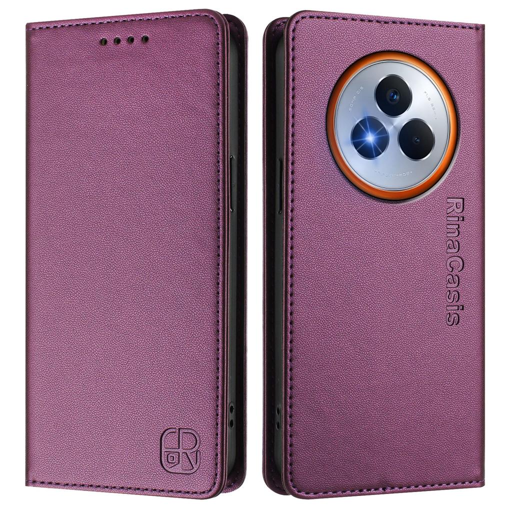 For Realme Narzo 80 Pro 5G Leather Case RINACASIS RC01 Phone Cover with RFID Blocking Wallet Stand