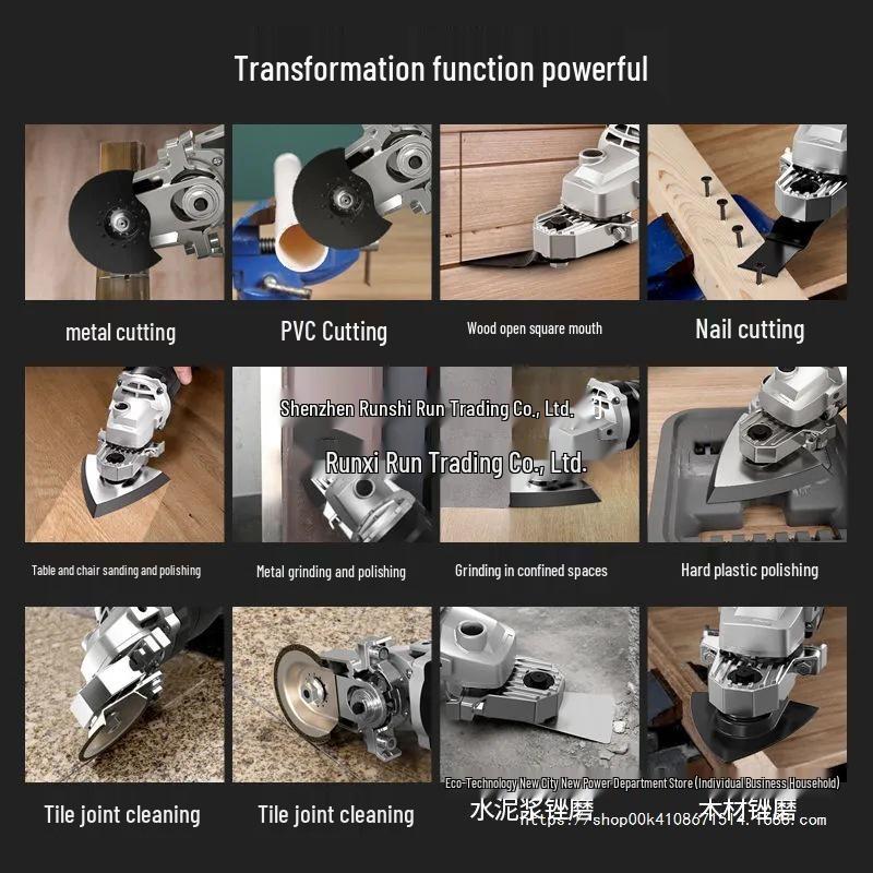 Universal Angle Grinder Conversion Kit: Multifunctional Electric Chisel & Grooving Tool for Woodworking