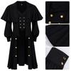 Gothic Gentleman Vintage Coat With Polyester Fabric For Cosplay And Stage Performances