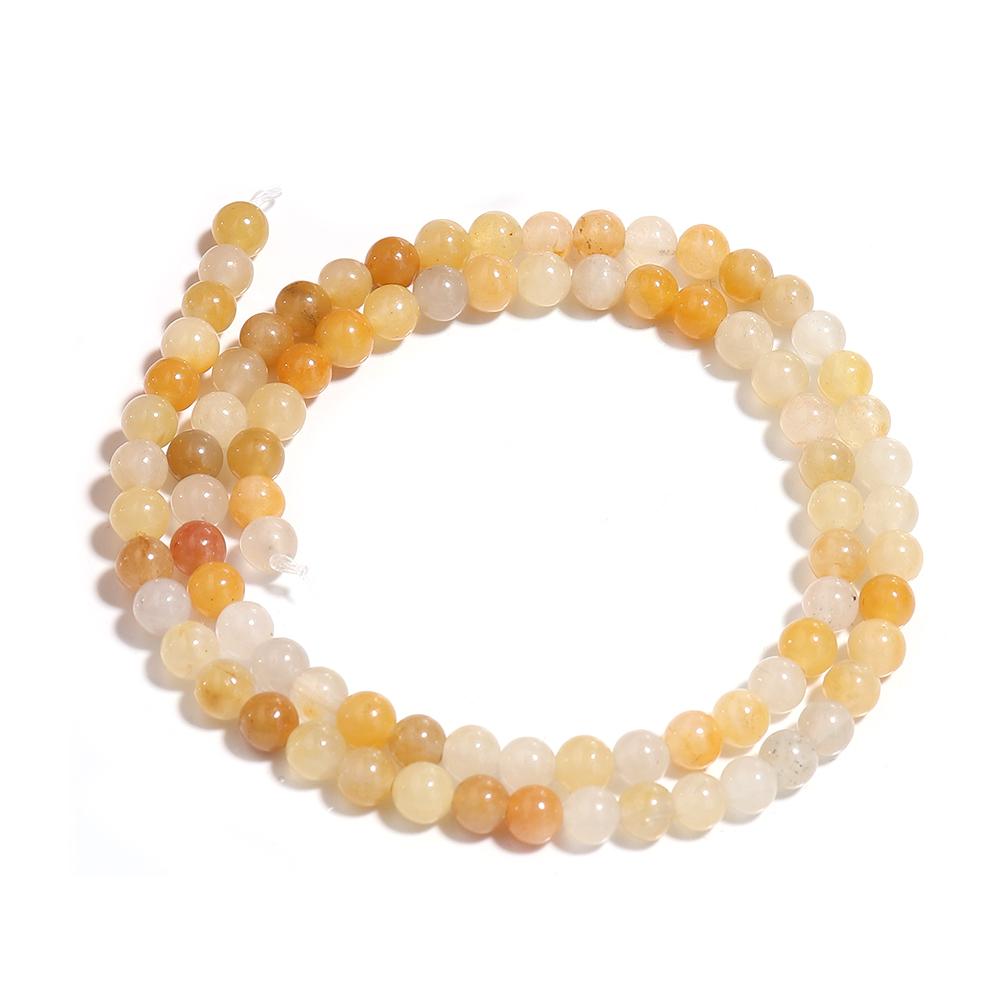 

Natural Stone Yellow Aventurine Beads 4 6 8 10 12mm Yellow Jade Round Loose Spacer Bead For Jewelry Making DIY Bracelet Necklace
