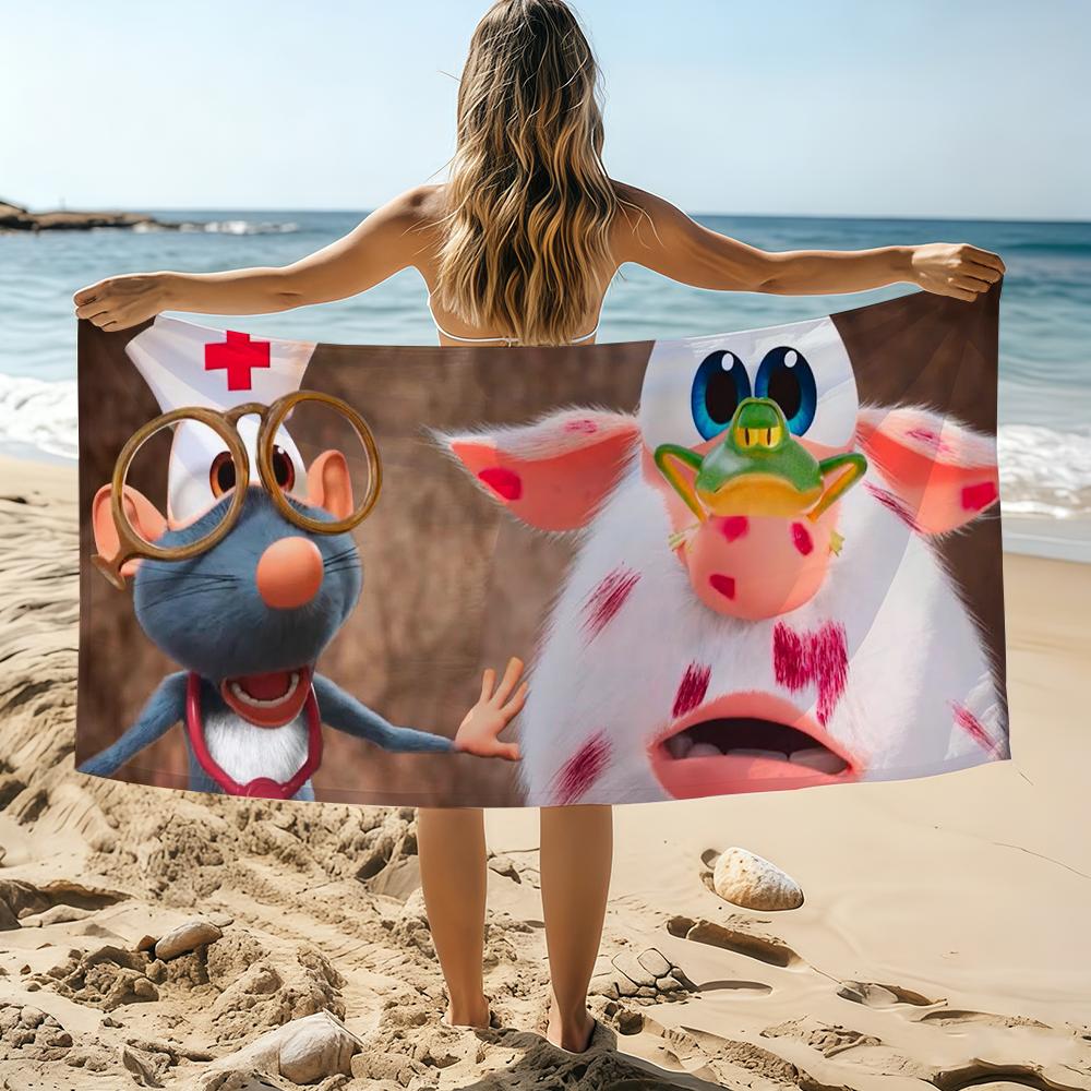 Cartoon B-Booba Towel Beach Towel Oversized Quick Dry Towel Absorbent Soft Swim BeachTowels for Men Women