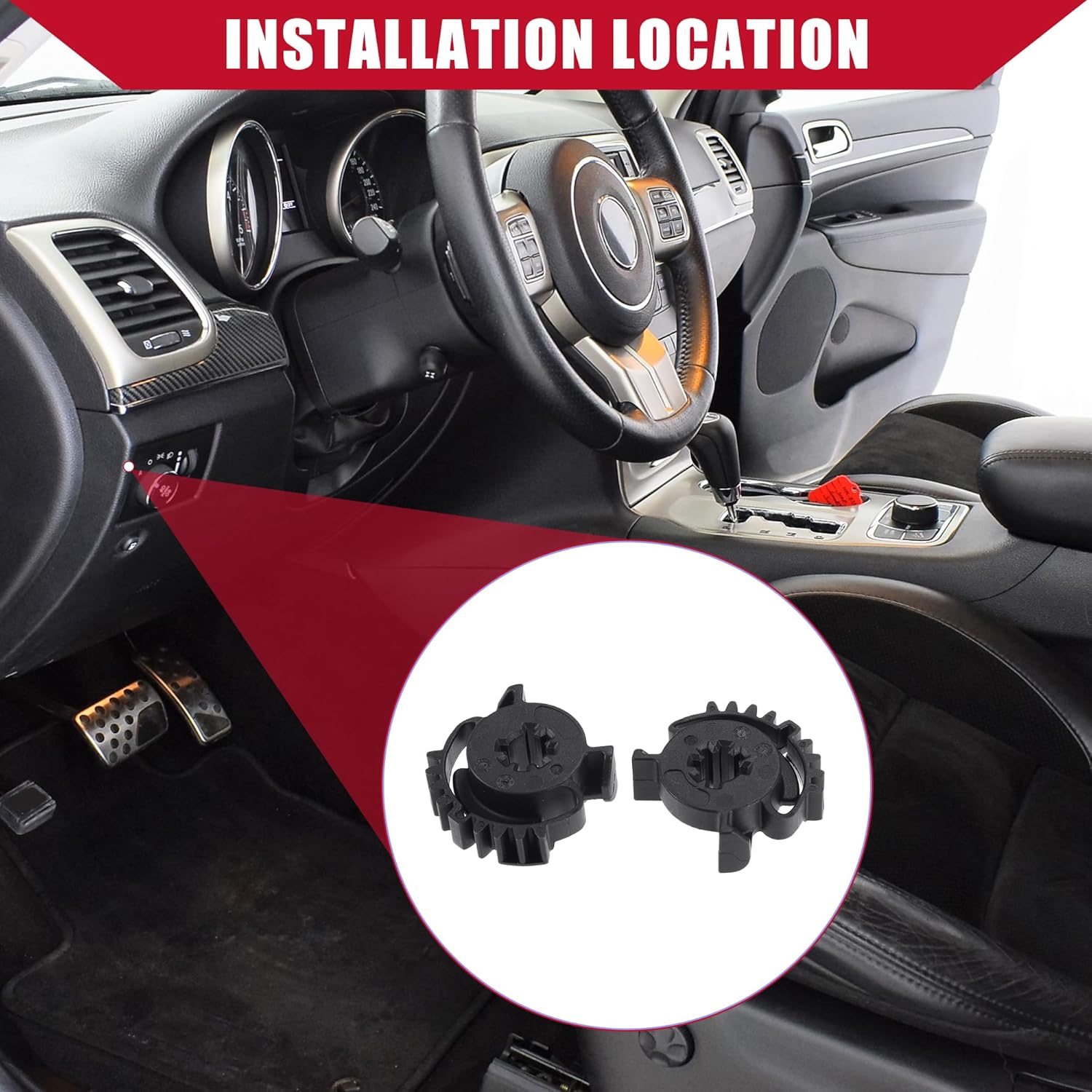 

No.68214880AA Car HVAC Blend Door Actuator Gears for Dodge Durango 2011-2023 / Inner/Durable / 2 Pcs