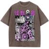 Kaiju Nr. 8 Ashiro Mina spausdinami marškinėliai vyrams moterims Retro skalauti marškinėliai Oversized medvilninis marškinėlis Laisvalaikio drabužiai Harajuku marškinėlis