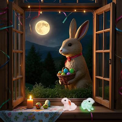 Hasenbaum-Osterdekorationen eignen sich für frühlingshafte Tischdekorationen im Innenbereich