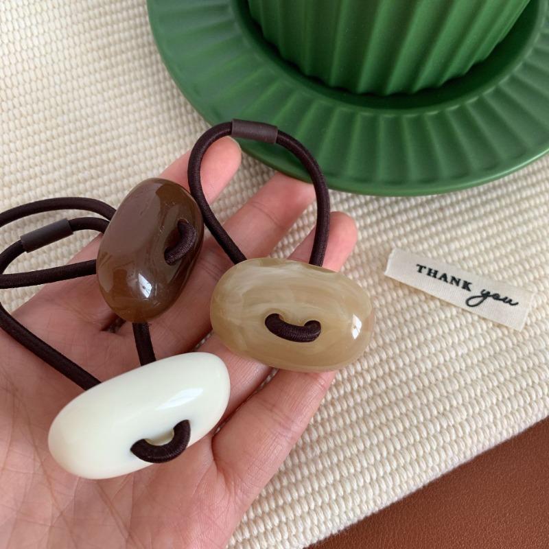 Fashion Hair Ties Women High Elasticity Hair Rubber Band Elegant Solid Color Resin Hair Ties Girls Hair Accessories  New