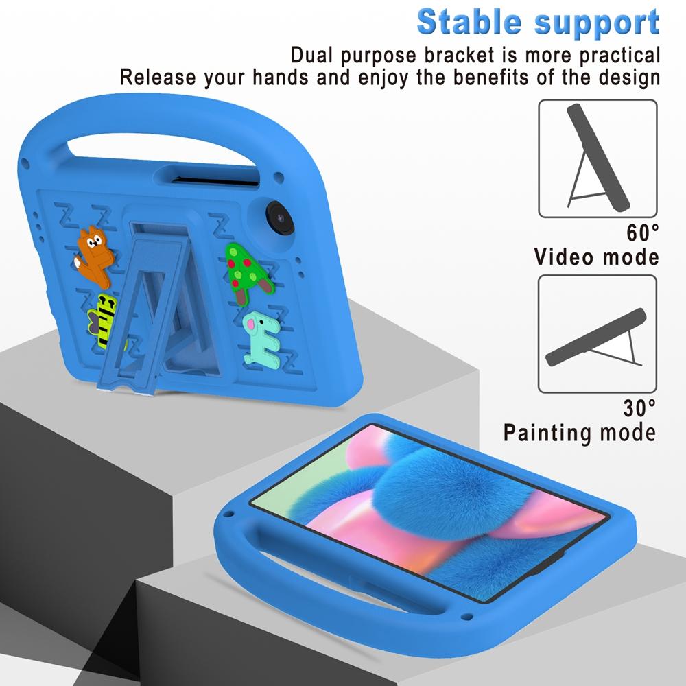 Samsung Galaxy Tab A9 A9+ Plus 2023 SM-X110 SM-X115 SM-X210 SM-X215 Etui Barnesikkert Tegneseriebokstav Bærbart EVA-Skum Støtsikkert Stativ Nettbrettdeksel