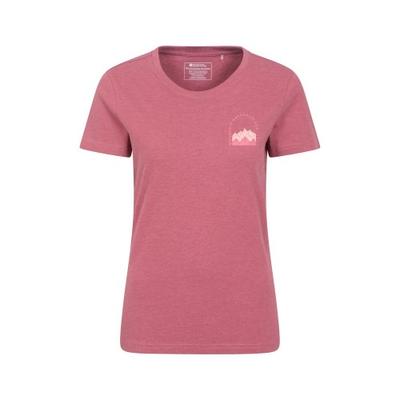 Womens/Ladies Mountain Scene Organic T-Shirt