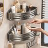 Punch-Free Traceless Wall-Mounted Bathroom Corner Shelf