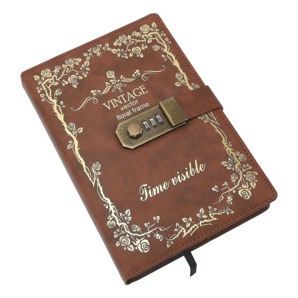 Password Book Multipurpose Portable Fashionable Exquisite Europn Vintage Lock Diary for Writing