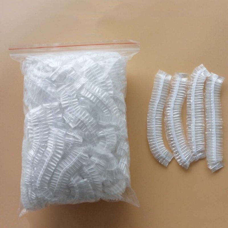 100 buc șepci de duș din plastic de unică folosință pentru hotel, capac de duș transparent, impermeabil