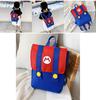 Mario Style Design Backpack For Kids And Fans Durable Canvas Material Breathable Shoulder Straps Multi-purpose Travel Bag