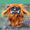 Red Furry Monster Plush Toy Soft And Cuddly Animal Doll For Home Decor