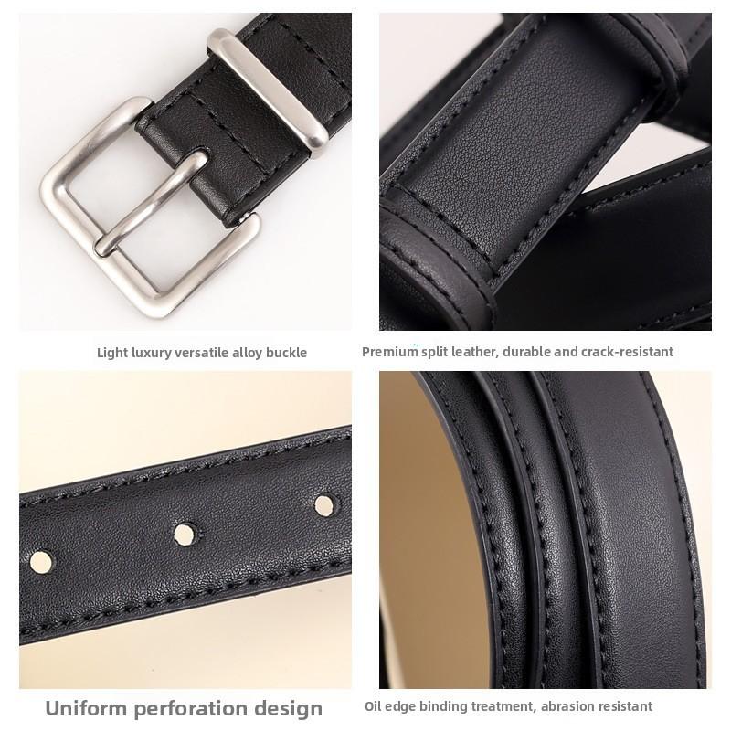 Style Genuine Leather Belt For Women With Alloy Pin Closure Suitable For Casual Outfits