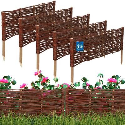 Kotarbau® Garden Fence Palisade Edging Wicker Driven Fence 60 X 20 Cm Set Of 5