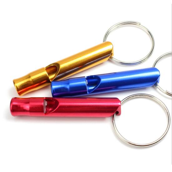 3Pcs Emergency Whistles Multifunction Super Loud Shrill Sound with Keychain Anodic Treatment Signaling