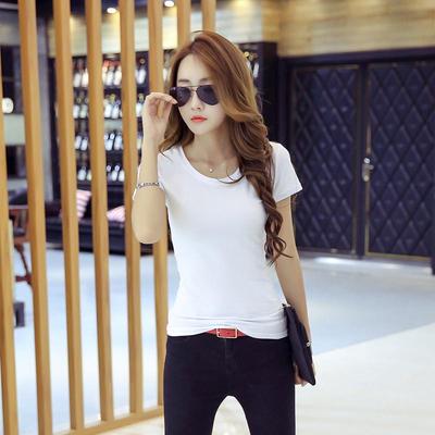 Nuova T-shirt Estiva da Donna Scollo a V Slim Fit Manica Corta, Bianco e Nero, Stile Coreano