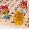 Crystal Dragon Sculpture Colorul Animal Figurine Ornament Bring Fortune and Wealth 2024 New Year Twelve Zodiac Statue