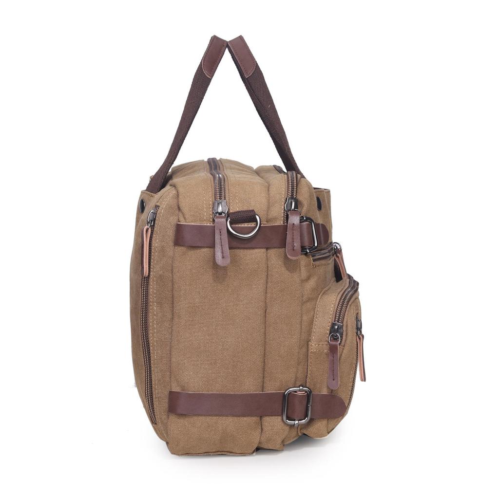 Cross-Border Canvas Laptop Backpack - Large Capacity Business Travel Bag