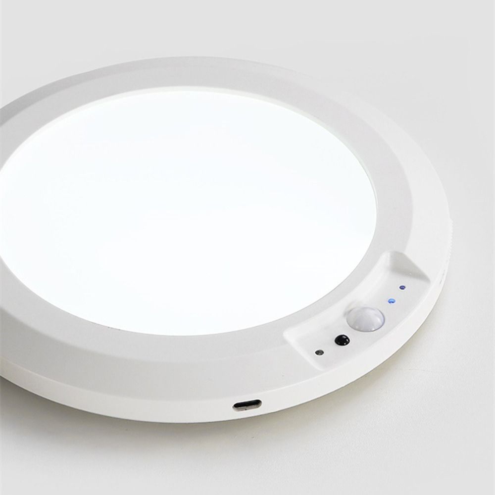 Wireless Induction Motion Sensor Lights Round Night Light Easy To Install Ceiling Light  Bathroom