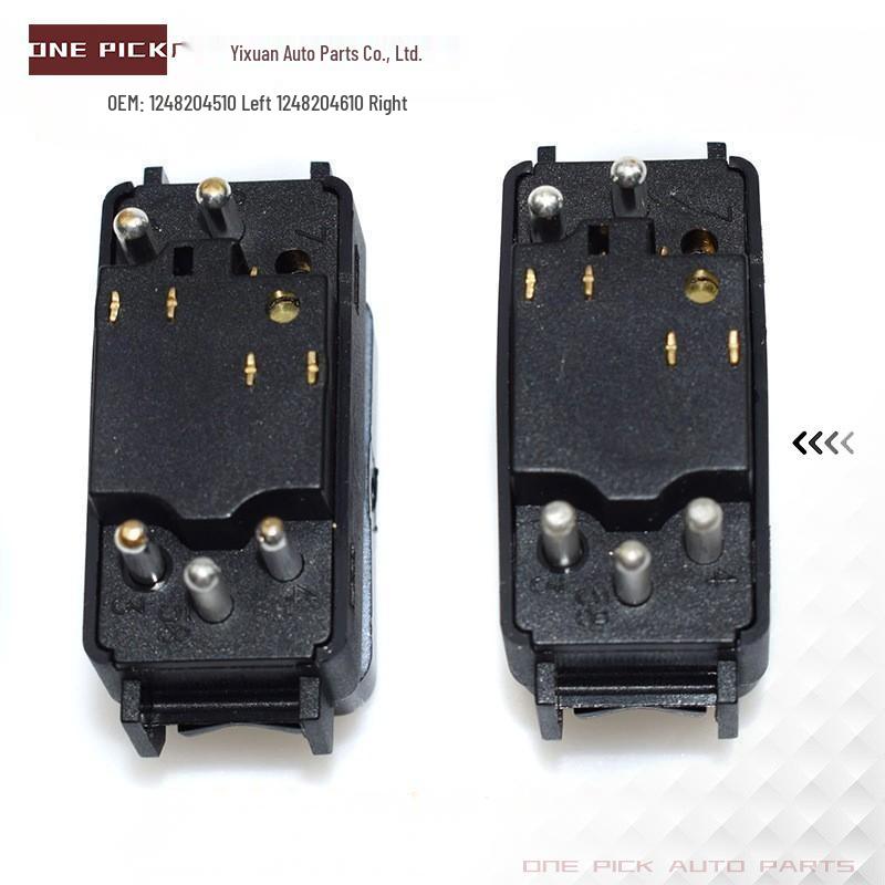 Left and Right Mercedes-Benz Window Regulator Switch (1248204510, 1248204610)