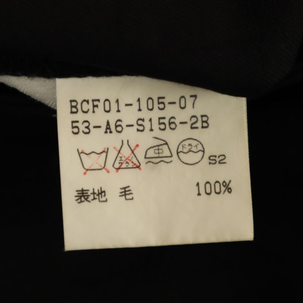 BURBERRY Made in Japan wool Check Pattern 2 tack Slacks pants black Men's Used