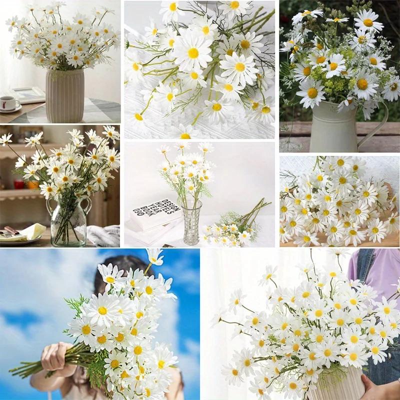 5 Pcs Small Daisy Simulation Chamomile Orchid Chrysanthemum Plastic Fake Flower Home Decoration Ornament Flower