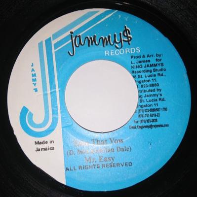 7inch Record MR. EASY - Take That Vow NONE Jammy's Records Jamaica Reggae, Ska & Dub Used