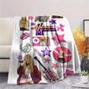 Miley Stewart Printed Flannel Blanket, Soft Throw for Bedroom Sofa, Washable, Fan Merchandise, Great Gift.