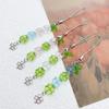 Fashion Y2K Lucky Grass Phone Charms For Women Girls Cute Four-Leaf Clover Beaded Keychain Bag Pendant Decoration Gifts