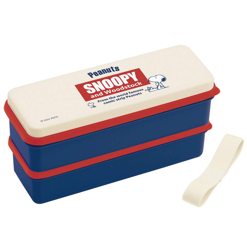

Skater Bento 2 with Silicone Inner Slim Lunch Retro Made in SSLW6 Box, Tier, Lid, 630ml, Box, Snoopy, Label, Peanuts, Japan,