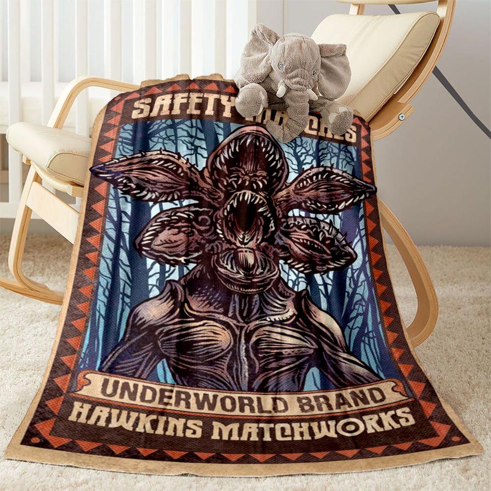 Stranger Things  Blanket Suitable for sofas,travel, living rooms also a good gift for friends and family Suitable for all seasons.