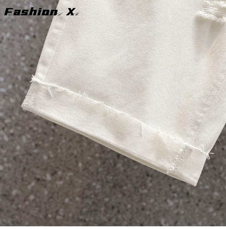 Jeans-Shorts in Übergröße für Damen, übergroß, lockere, lässige Jeans-Stretch-Freizeithose