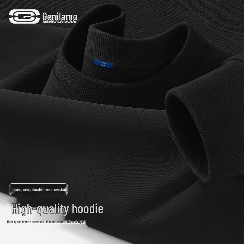 GENIOLAMODE Men s Crewneck Pullover Sweatshirt L