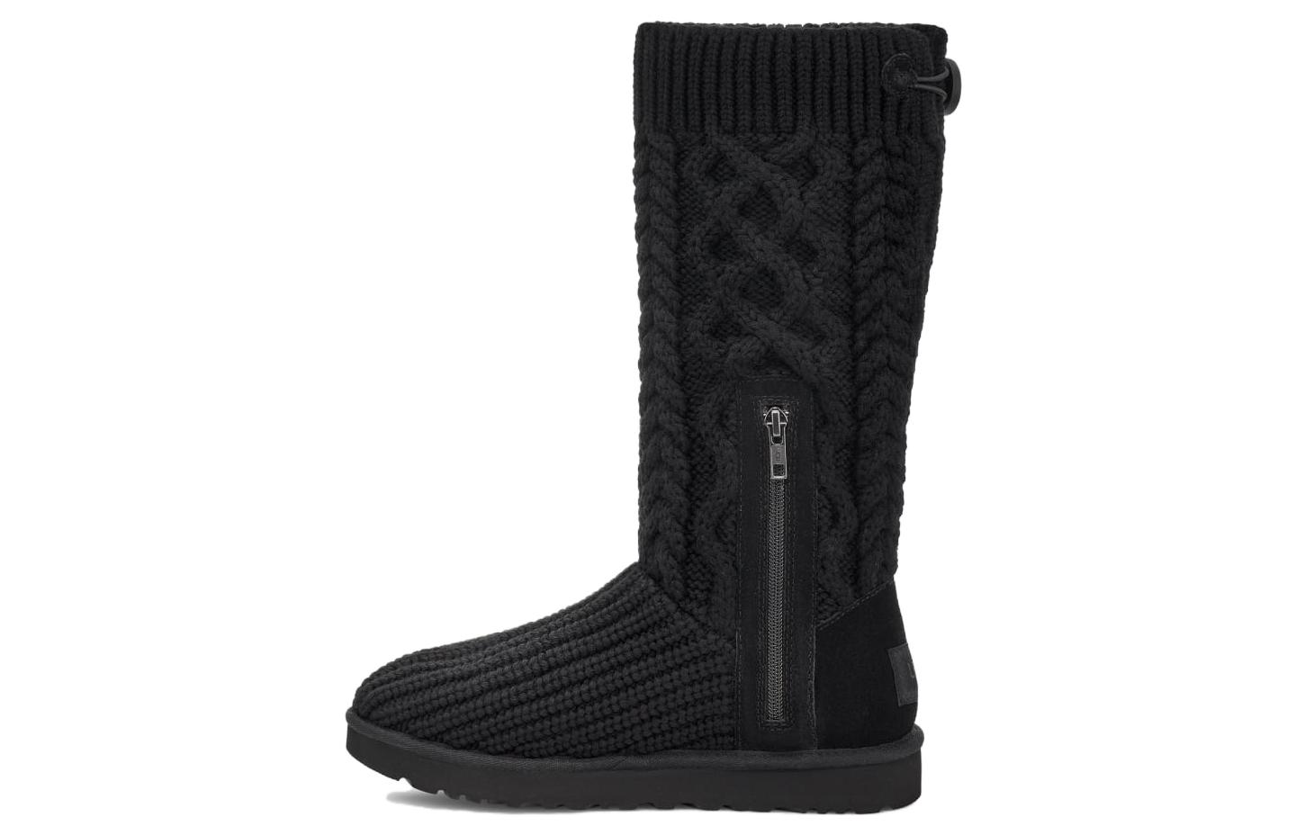 UGG Classic Cardi Cabled Knit Boot Black Women s 1146010-BLK 37