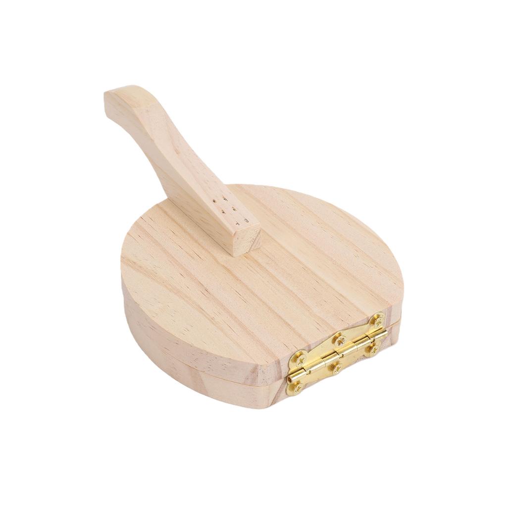 Wooden Tortilla Press Ergonomic Handle Wooden Tortilla Maker for Homemade Roti Chapati Burritos Pizza