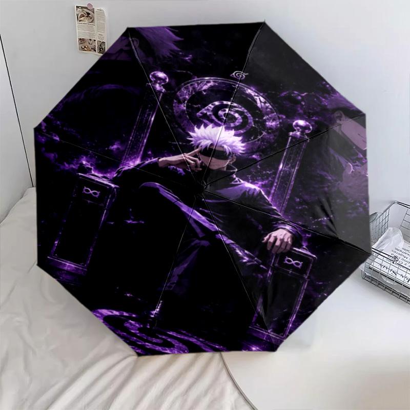 1PC Jujutsu Kaisen Automatic Umbrella - Suitable Travel Outdoor Portable Umbrella Birthday Gift Daily Essentials